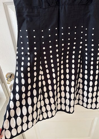 Askılı Siyah Vintage Elbise - Görsel 3