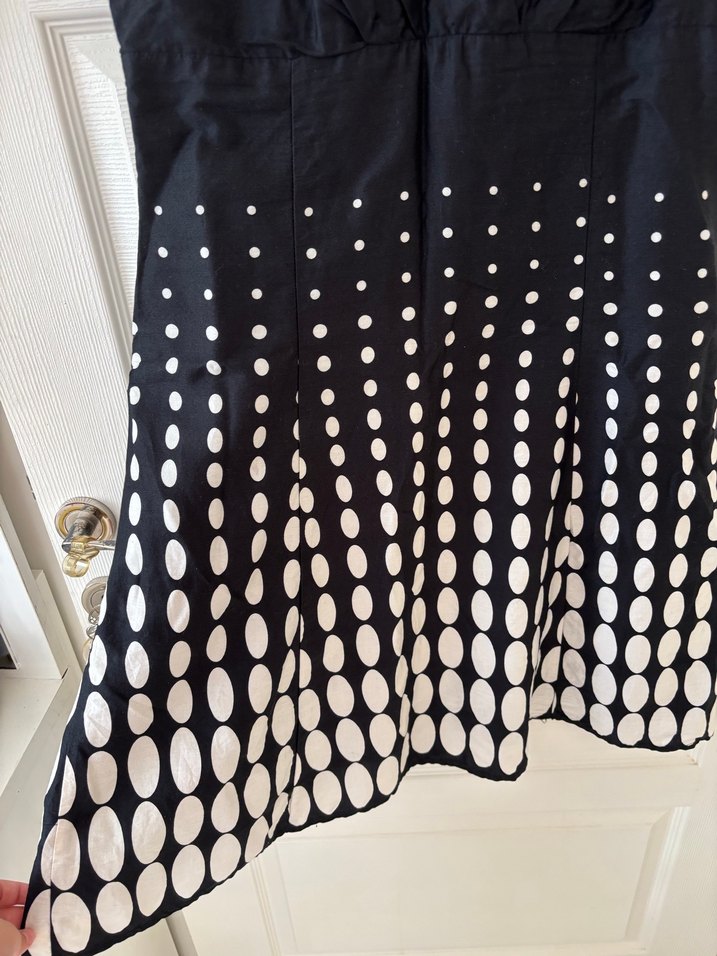 Askılı Siyah Vintage Elbise - Görsel 3