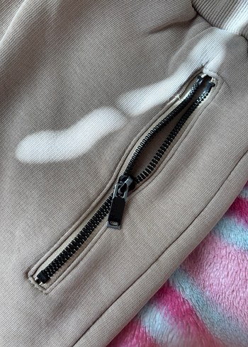 Unisex Bej Renkli Kışlık Eşofman - Görsel 6