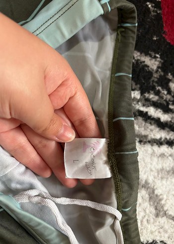 l Beden Ekose Desenli Erkek Mini Mayo