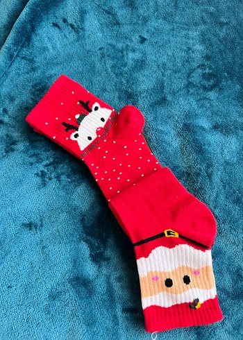 Yılbaşı detaylı 3 lü çorap - Görsel 2