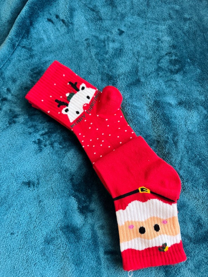 Yılbaşı detaylı 3 lü çorap - Görsel 2