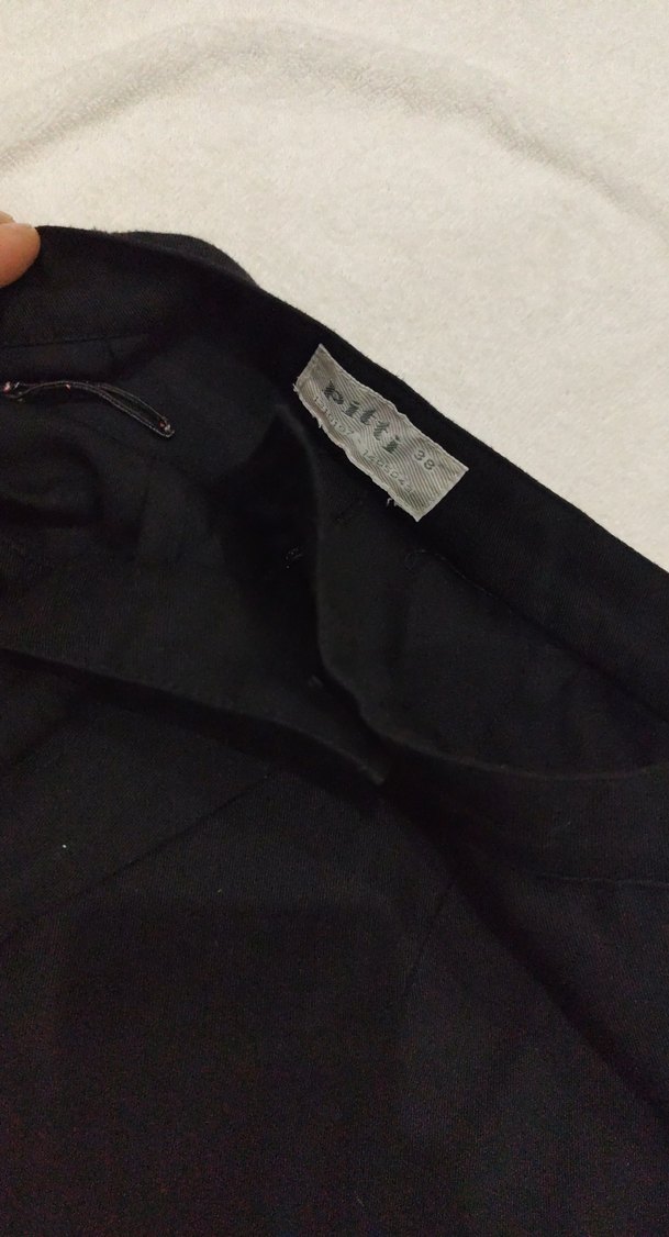 Kadın Siyah Drapeli Uzun Kumaş Pantolon - Görsel 3