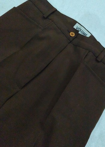 Kahverengi Kadın Kumaş Pantolon - Görsel 2