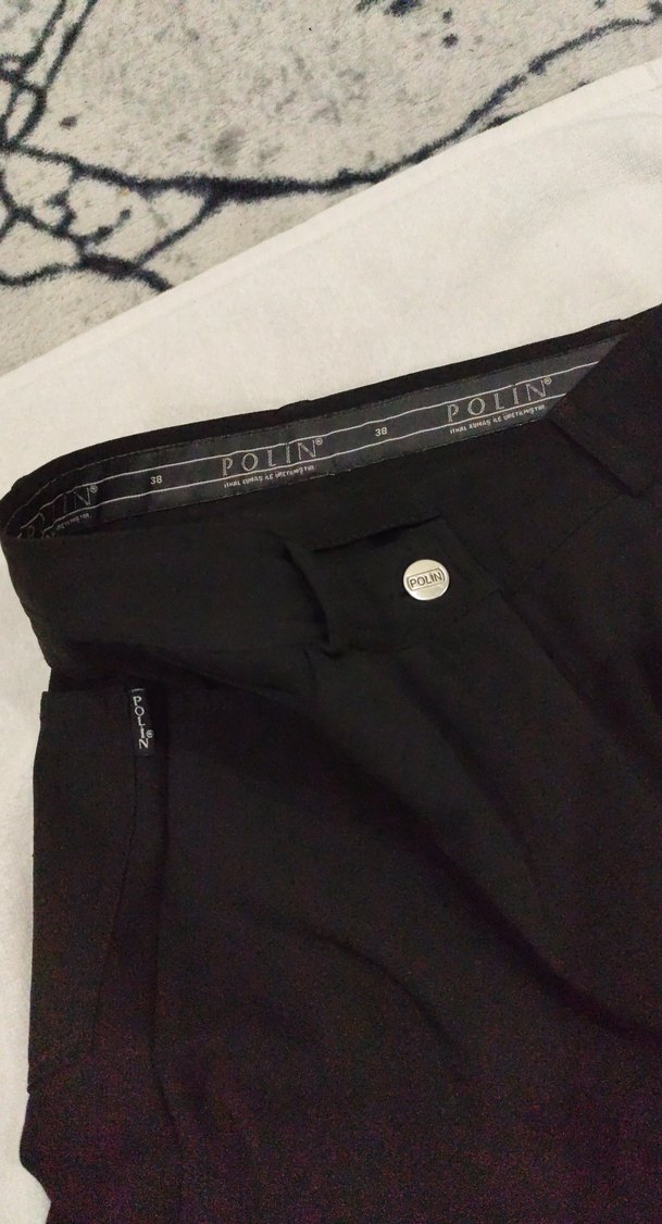 Düz Siyah Kadın Kumaş Pantolon - Görsel 3