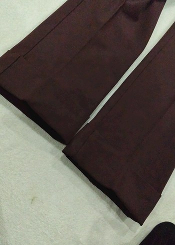 Kadın Kemerli Kumaş Pantolon - Görsel 2