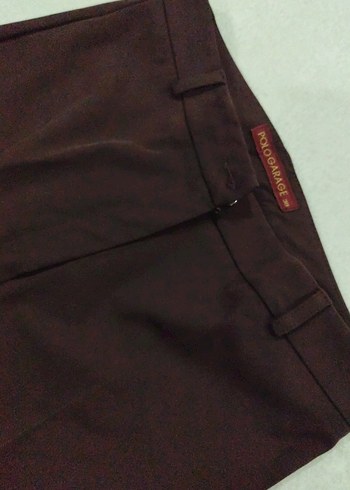 Kadın Kemerli Kumaş Pantolon - Görsel 3