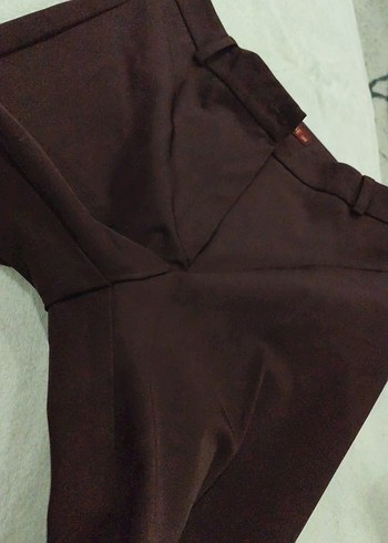 Kadın Kemerli Kumaş Pantolon - Görsel 5