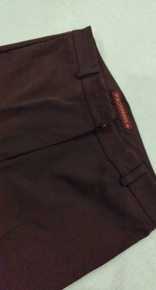 Kadın Kemerli Kumaş Pantolon - Görsel 3