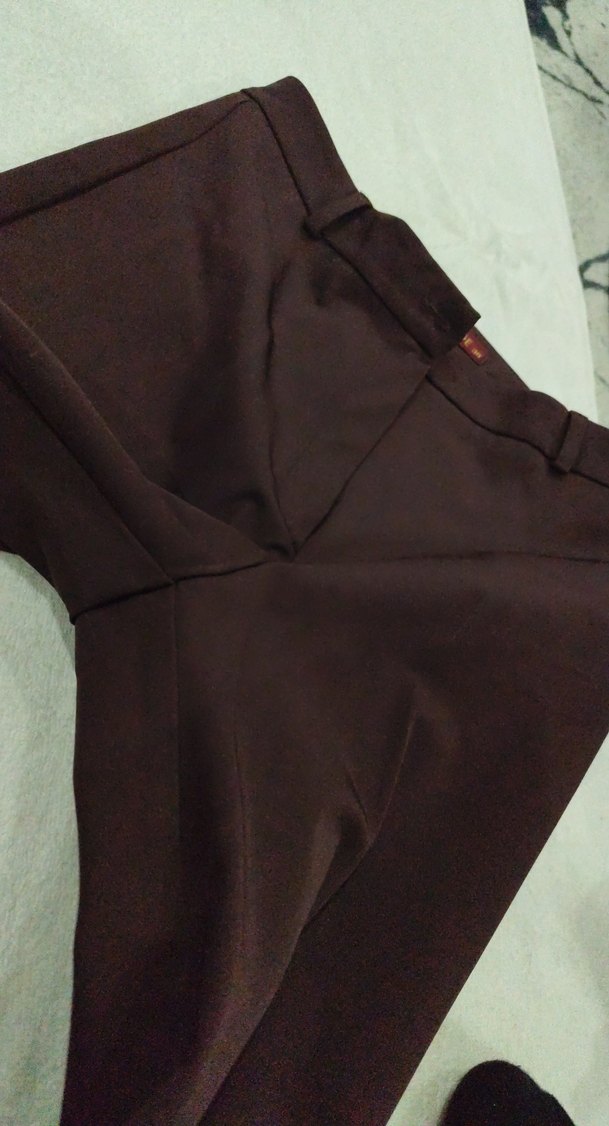 Kadın Kemerli Kumaş Pantolon - Görsel 5