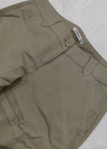 Bej Kadın Keten Kumaş Pantolon - Görsel 2