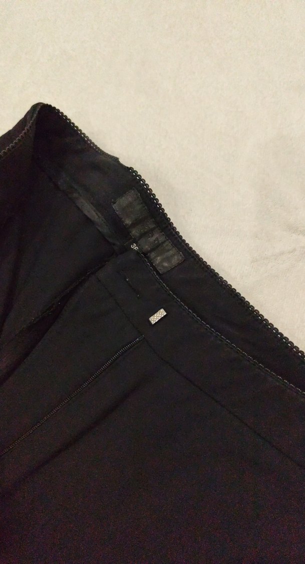 Siyah Kadın Midi Kumaş Pantolon - Görsel 2