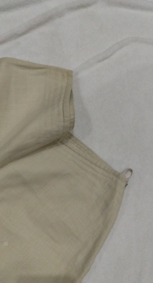 Bej Keten Midi Kadın Pantolon - Görsel 2