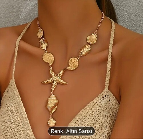  Beden Deniz yıldızı kolye zara mango yeni etkiletli