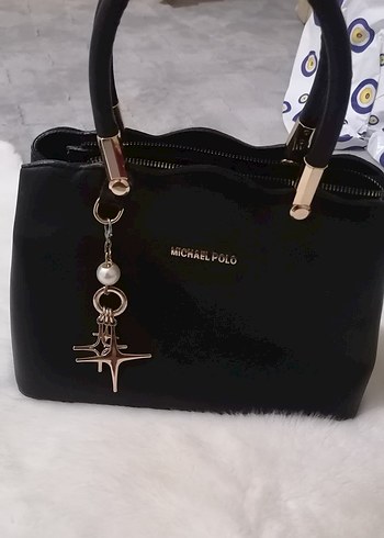 Beden Michael Polo Siyah Deri Tokalı Kadın Çanta