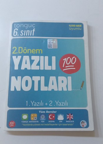 Tonguç 6. Sınıf 2. Dönem Yazılı Notları Kitabı