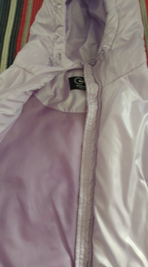 Kız Çocuk Kapüşonlu Mor Şişme Yelek - Görsel 2