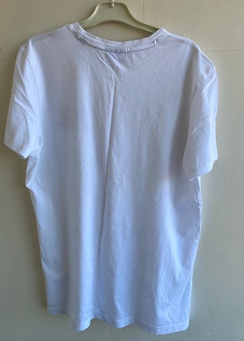 Erkek Beyaz Pamuklu Kısa Kollu Tişört - Görsel 5