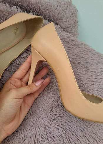 36 Beden Bej Stiletto Kadın Ayakkabı