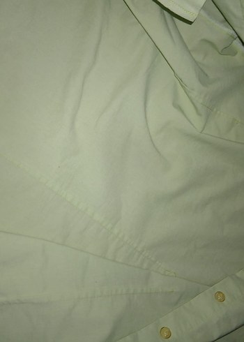 xl Beden Sarı Düğmeli Keten Kadın Gömlek