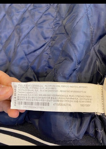 xl Beden mavi Renk Pull and Bear Mavi Denim Kolej Ceket