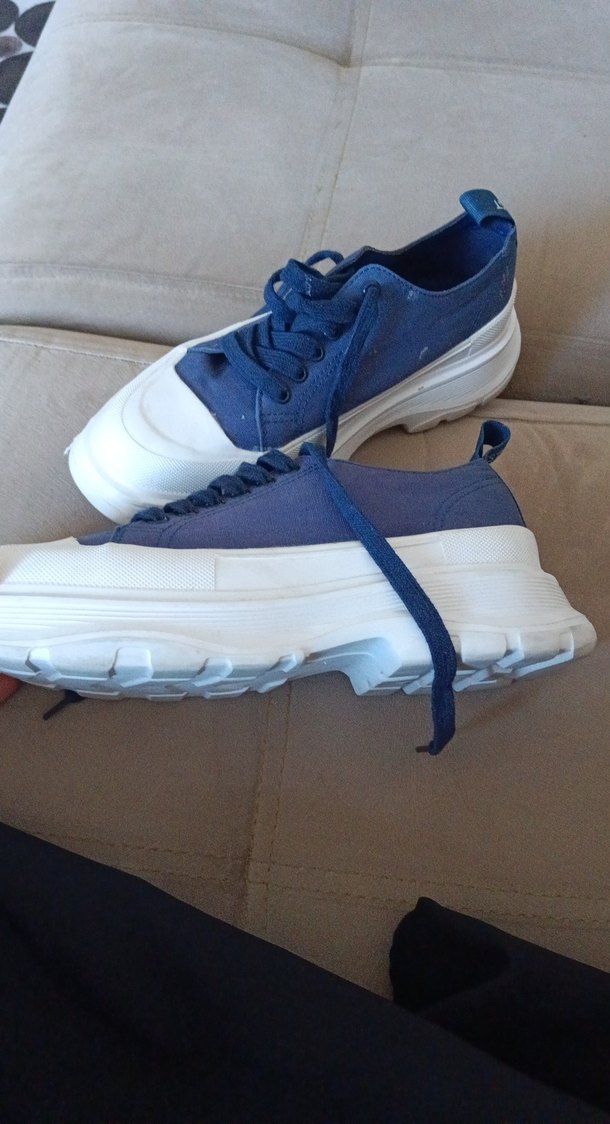 Mavi Platform Topuklu kadın Spor Ayakkabı - Görsel 3