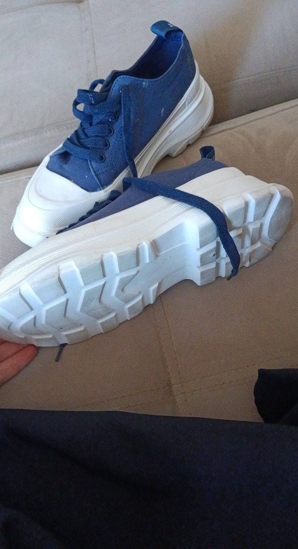 Mavi Platform Topuklu kadın Spor Ayakkabı - Görsel 4