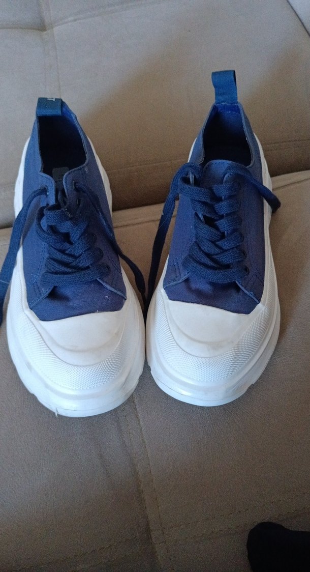 Mavi Platform Topuklu kadın Spor Ayakkabı - Görsel 2