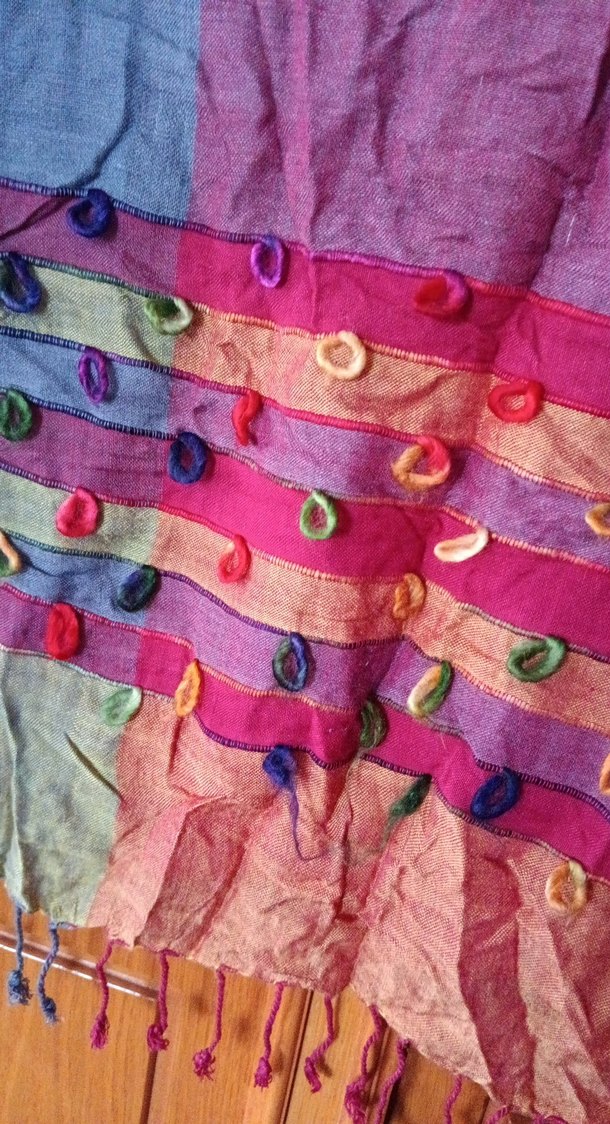 Bohem Çok Renkli Kadın Şal - Görsel 2