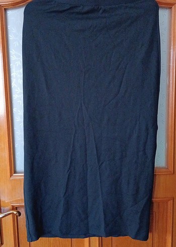 Drapeli Siyah Uzun kalem Etek - Görsel 4