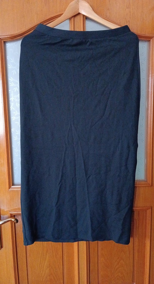 Drapeli Siyah Uzun kalem Etek - Görsel 4