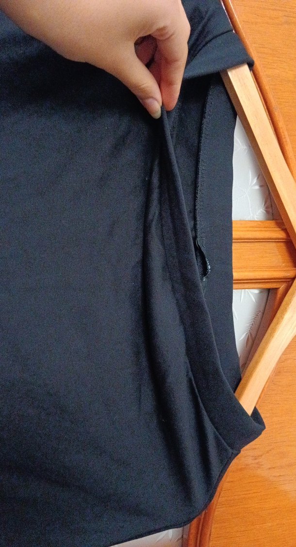 Drapeli Siyah Uzun kalem Etek - Görsel 3