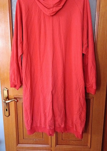 Kadın Kırmızı Uzun Fermuarlı hırkatunik - Görsel 4