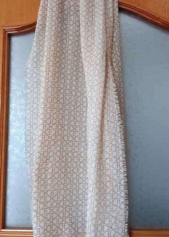 Bej Dokulu Bohem Polo Tarzı Şal - Görsel 5