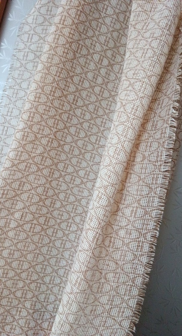 Bej Dokulu Bohem Polo Tarzı Şal - Görsel 3