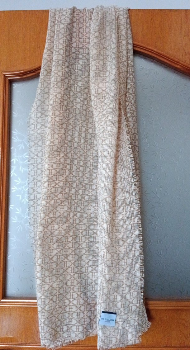 Bej Dokulu Bohem Polo Tarzı Şal - Görsel 5