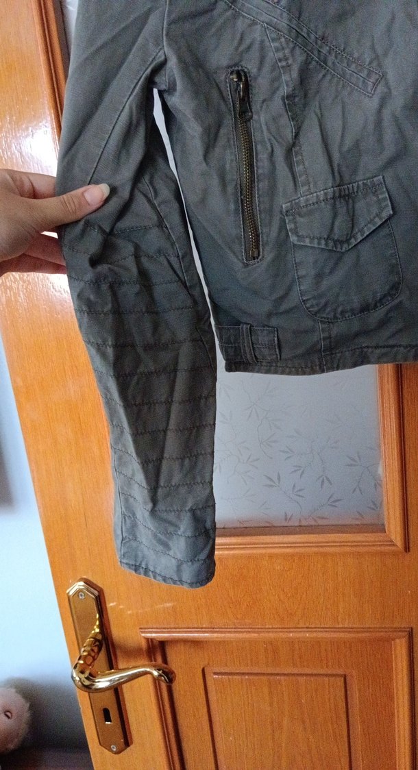 Gri Kemerli Kısa Denim Kadın Ceket yamirajincore ve streetstyle - Görsel 2