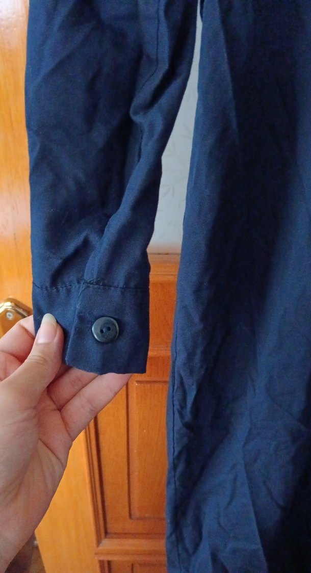 Lacivert Uzun Kadın gömlek - Görsel 3