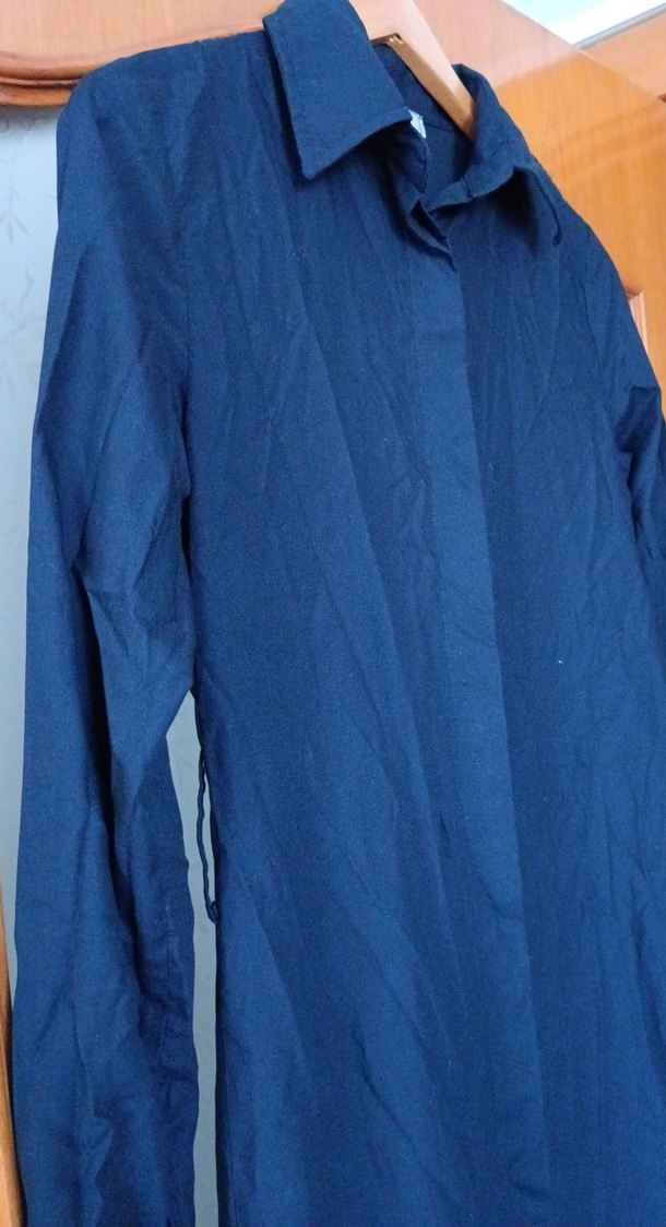 Lacivert Uzun Kadın gömlek - Görsel 2