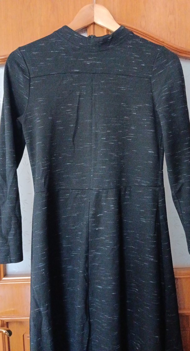 Gri Kadın Uzun Kollu midi Elbise - Görsel 2