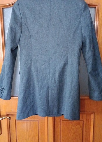 Gri Kadın Denim Blazer Ceket - Görsel 4