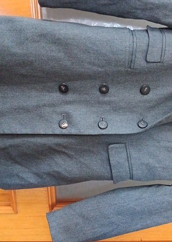 Gri Kadın Denim Blazer Ceket - Görsel 2