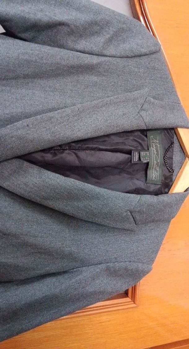 Gri Kadın Denim Blazer Ceket - Görsel 3