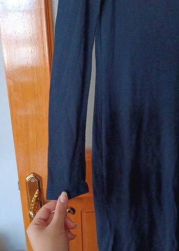 Lacivert Kadın Uzun Kollu Salaş elbise/tunik - Görsel 3