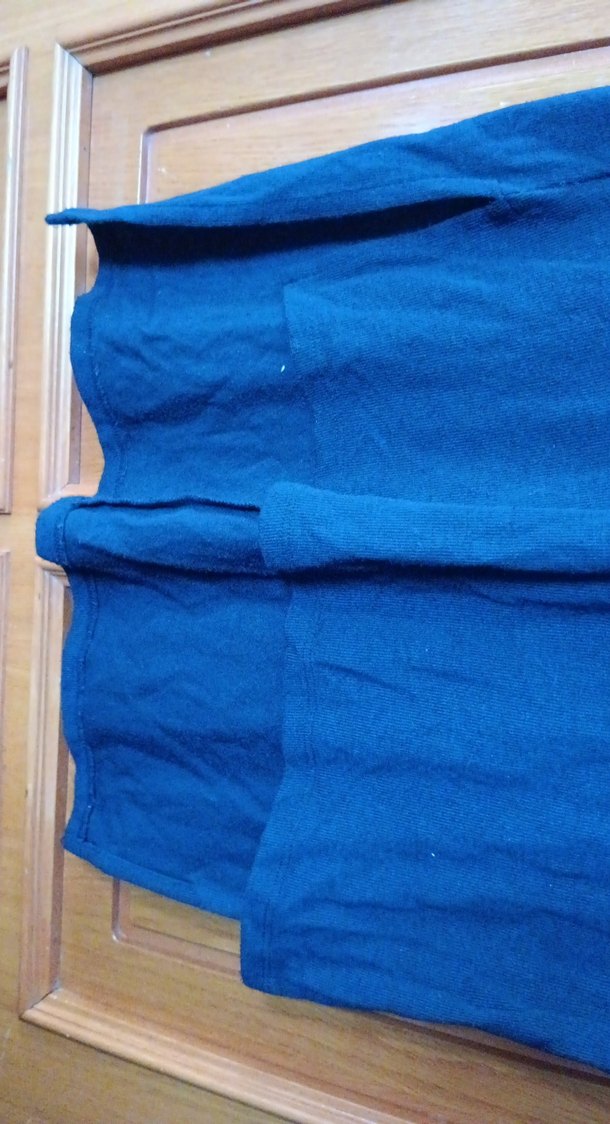 Lacivert Kadın Uzun Kollu Salaş elbise/tunik - Görsel 2