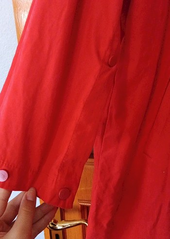 Kırmızı Midi Vintage Ceket - Görsel 2