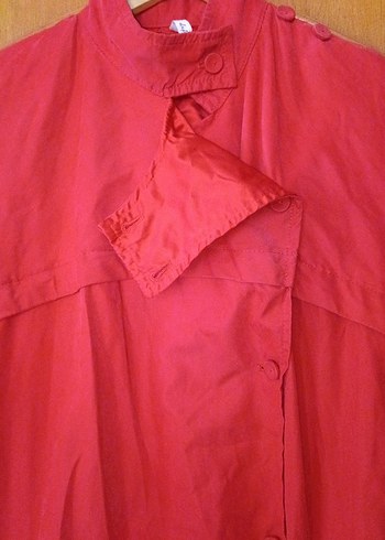 Kırmızı Midi Vintage Ceket - Görsel 7