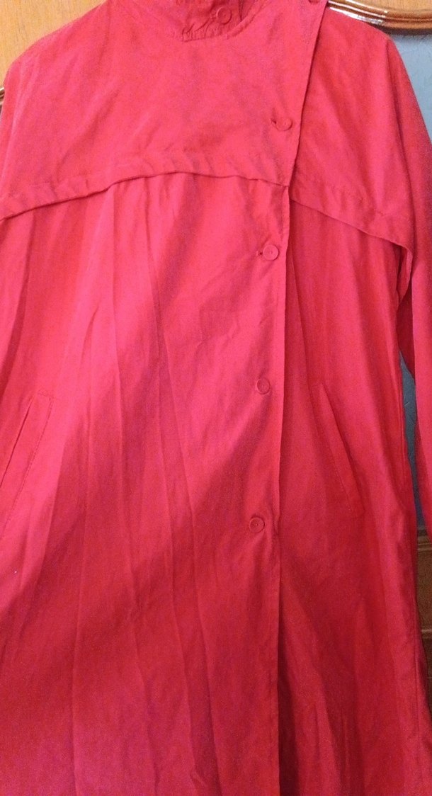 Kırmızı Midi Vintage Ceket - Görsel 4