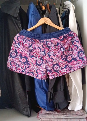 Renkli Bohem Desenli Mini deniz Şortu - Görsel 6