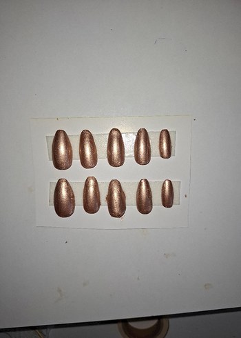 Diğer Parlak Bej Takma Tırnak Seti